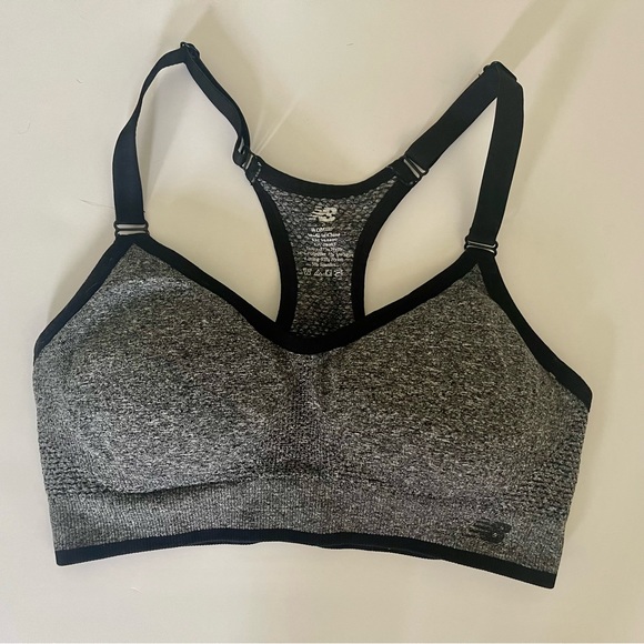 🆕 [New Balance] Gray Seamless Padded Sports Bra Sz: S 🤍 - Picture 7 of 7